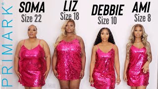 SIZE 8 vs 10 vs 18 vs 22 TRY ON SAME PRIMARK CHRISTMAS PARTY DRESS [upl. by Ilyssa344]