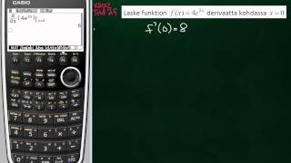 CASIO FX Derivaatta [upl. by Adnorhs636]