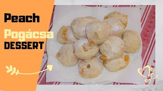 Barackos édes pogácsa  Sweet Peach tea cake  Simple recipe [upl. by Wiedmann]