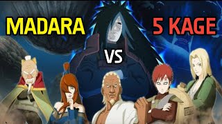 Madara Vs 5 Kage Full Fight in Hindi [upl. by February]