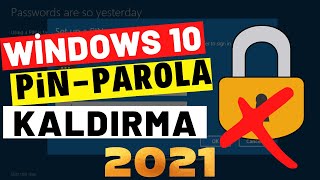 Windows 10 Şifre Kaldırma  Windows 10 Pin ve Parola Kaldırma Değiştirme 2020 [upl. by Satterfield956]