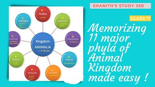 Best mnemonic for memorizing 11 major phyla of Animal Kingdom  class 11  Biology  SS360 [upl. by Gnuhc726]