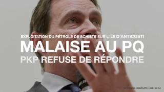 Extraits audio  Malaise au PQ sur lexploitation du pétrole de schiste Anticosti [upl. by Nissie]