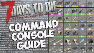 7 Days to Die Command Console Guide  Basic Console Commands  How to use Creative mode amp Debug mode [upl. by Rochelle]