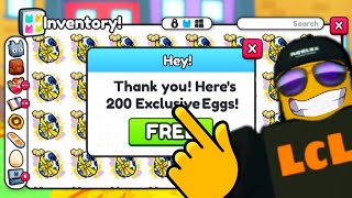 How i Got FREE Exclusive EGGS worth 64000 in Pet Sim 99 [upl. by Mcwherter]