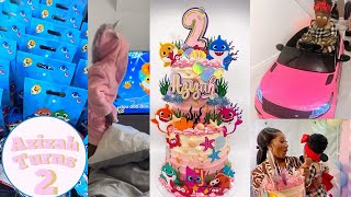 MY DAUGHTER’S 2ND BIRTHDAY PARTY VLOG  BABY SHARK THEMED 🥳 [upl. by Hyacinthie]