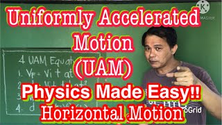 Uniformly Accelerated Motion Part I  Horizontal Motion English Tagalog Physics [upl. by Ecinom470]