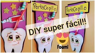 PORTA CEPILLOS De Foami Diy manualidad DÍA DEL PADRE cepillos madre fathersday diy [upl. by Ralyks]