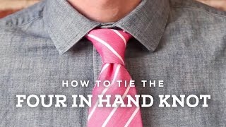 How To Tie A Perfect Four In Hand Knot [upl. by Airliah]