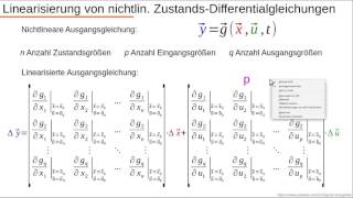 Dynamische Systeme  Teil 52  Linearisierung von Zustandsdifferentialgleichungen [upl. by Hadeehsar]