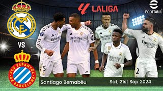 Real Madrid CF vs RCD Espanyol  NO ONE CAN STOP MBAPPE  La Liga 202425  Efootball  RJs Show [upl. by Emmeline]