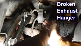 Fixing Broken Exhaust Hanger  No Welding [upl. by Ydroj]