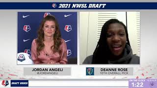 Deanne Rose Interview  2021 NWSL Draft [upl. by Troth]