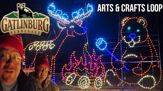 New Gatlinburg Winterfest Christmas Lights 2023 Great Smoky Arts and Crafts Loop [upl. by Manvell]