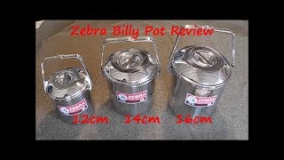 Zebra Billy Pot Comparison 12cm 14cm 16cm amp Recommended Accessories [upl. by Aliahkim]