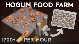 Minecraft Hoglin Food and Leather Farm  Super Easy  120 [upl. by Eyatnod]