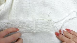 How to Mend Holes in Knit Fabric [upl. by Anitnas]