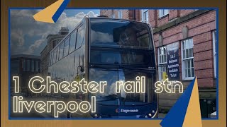 Full route 1 Chester rail station to Liverpool stagecoach MCSL [upl. by Iain]