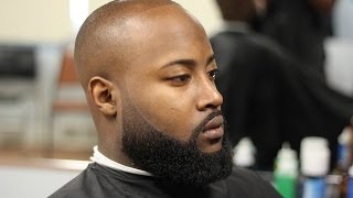 Bald fade with faded beard beardwork [upl. by Riordan]