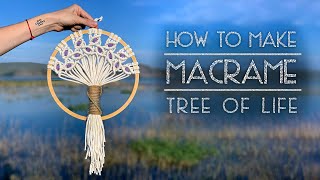 How to make DIY Macrame Tree of Life  Home decor macrame wall hanging Tree [upl. by Shiekh]