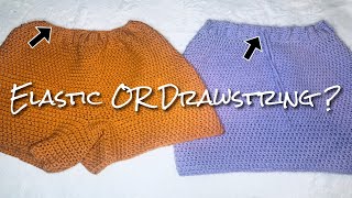 HOW TO ADD DRAWSTRING amp ELASTIC TO CROCHET WAISTBAND  HBK CROCHET TIPS [upl. by Luelle]