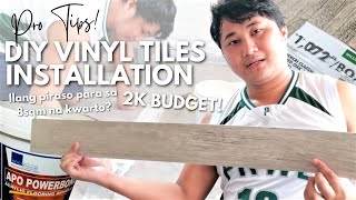 PAANO MAG INSTALL NG VINYL TILES SA CONCRETE FLOOR PHILIPPINES [upl. by Anatollo]