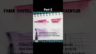 Watercolour pencil comparison test art elementry staedtlerpencilfabercastell arttutorialartist [upl. by Dlaregztif]