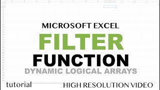 Excel  Filter Function Tutorial  Dynamic Arrays Multiple Criteria Filter to List [upl. by Nuarb]