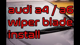 How to Change Audi Wiper Blades and Save Money [upl. by Ki]