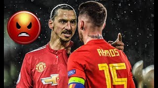 Sergio Ramos vs Zlatan Irbahimovic Crazy Fights ● FoulstacklesRed cards amp Bad Boy moments [upl. by Alton]