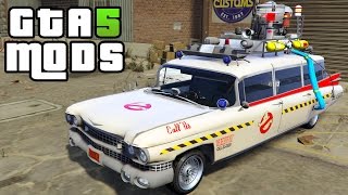 GTA 5 PC MODS  Ghostbusters ECTO1 GTA 5 CAR MOD [upl. by Theodoric]