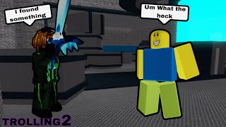 TROLLING 2😈 I GOT BANNED Roblox Murder Mystery 2 [upl. by Gimble]