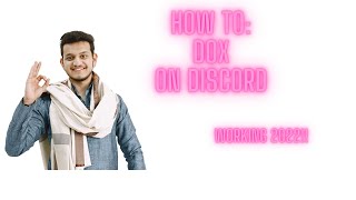 How to Doxx on Discord Working 2022 100 REAL [upl. by Enicnarf]