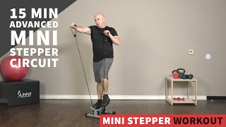 15 Min Advanced Mini Stepper Circuit Workout [upl. by Dottie]