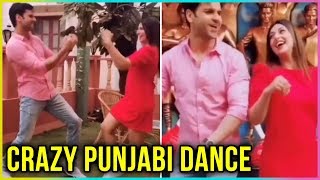 Divyanka Tripathi And Vivek Dahiya CRAZY Punjabi Dance  TellyMasala [upl. by Ainatnas]