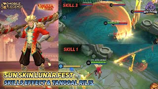 SUN LUNAR FEST SKIN SPRING BLESSINGS  TANGGAL RILIS amp SKILLS EFFECT  GAMEPLAY MOBILE LEGENDS [upl. by Jer99]