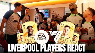 Liverpool players react HILARIOUS Jota amp Konate partnership  EA SPORTS FC 24 ratings revealed [upl. by Beverie164]