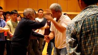 Ip Chun giving a demonstration at Shatin Hall  Hong Kong Wing Chun [upl. by Ynattir206]