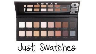 JUST SWATCHES  Lorac Pro Palette [upl. by Sly]