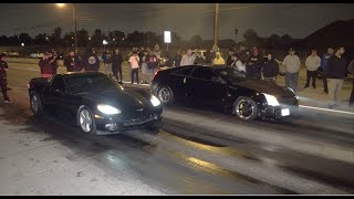 Cadillac CtsV Vs C6 Corvette 2200 [upl. by Mayberry135]