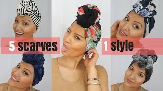 How to tie a Headscarf like Nalie  Turban Tutorials [upl. by Elleinad]