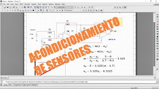 Diseño de circuito acondicionador para sensor utilizando amplificadores operacionales por misosa [upl. by Laureen]