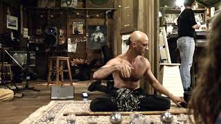 Kristian Jyoti  Demon Magician Performance Levitation Yoga Change Eyes juggling [upl. by Enneirb]