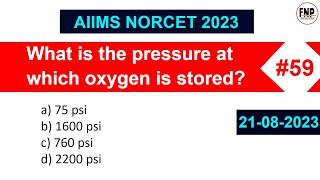 AIIMS NORCET 2023 Complete Exam Preparation with Question amp Answers 59 [upl. by Arodoeht]