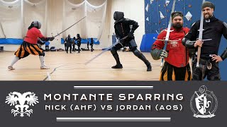 Zweihander  Montante Greatsword Sparring  Nick AHF vs Jordan AOS [upl. by Poock241]