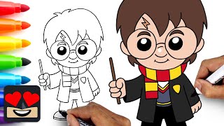 How To Draw Harry Ron and Hermione from Harry Potter [upl. by Patrica943]