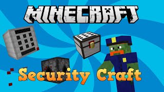 MINECRAFT  MOD SHOWCASE SECURITY CRAFT  Keypads Lasers Locked Doors Retinal Scanners and More [upl. by Toomay]