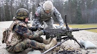 US amp German Soldiers Working Together  Weapons Familiarization Range [upl. by April]