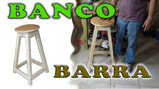 Banco De Madera Para Barra Rápido De Hacer [upl. by Madson]