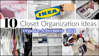 10 IKEA Closet Organization Ideas You Need  Declutter  Organize With Me 2021 \ Home Organizing [upl. by Fe]